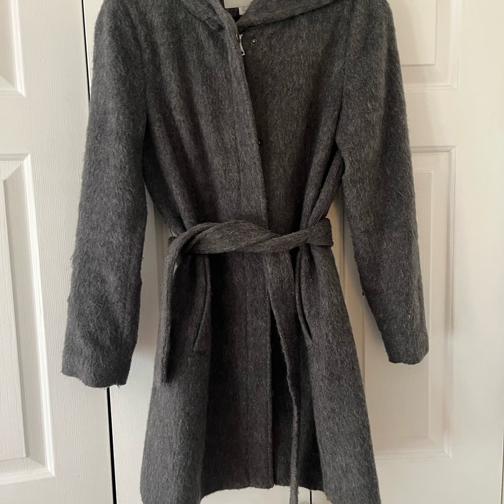Cole Haan Gray Trench Coat with Belt